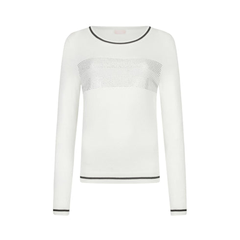 LIU.JO Maglia Maglia Donna girocollo con strass S - Francavilla Moda